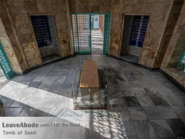 After Saadi's death, a tomb was built for this famous poet and throughout history, it has been destroyed and renovated many times. 